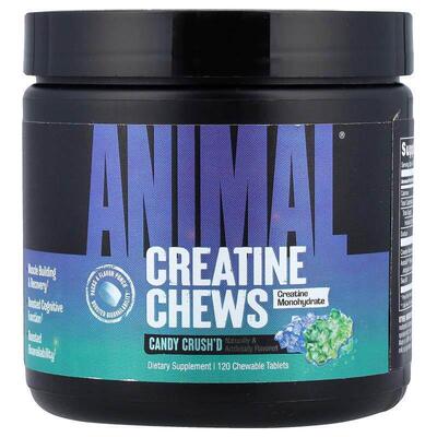 Animal,Creatine Chews, Candy Crush'd, 120 Chewable Tablets