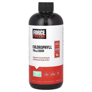 Force Factor,Chlorophyll Liquid, Natural Mint, 136 mg, 16 fl