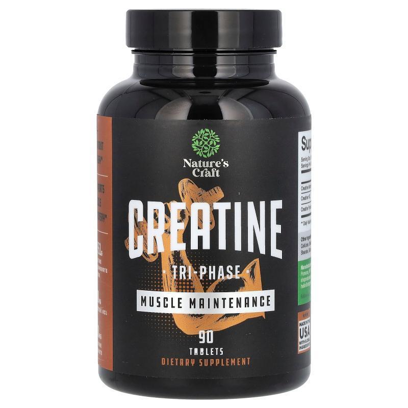 Natures Craft,Creatine, Tri-Phase, 90 Tablets