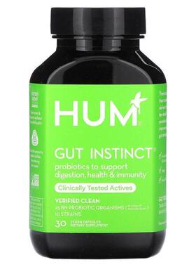 HUM Nutrition,Gut Instinct，30 粒全素胶囊