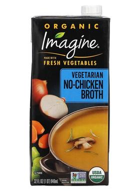 Organic Vegetarian No-Chicken Broth, Low Sodium