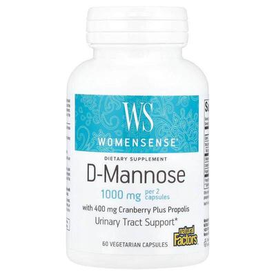 Natural Factors,WomenSense®, D-Mannose, 60 Vegetarian Capsul
