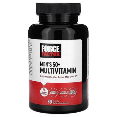 Force Factor,Men's 50+ Multivitamin, 60 Tablets