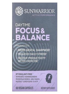 太阳勇士,Focus &amp; Balance, Daytime, 60 Vegan Capsules