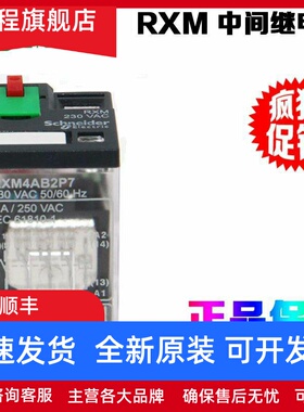 正品施耐德RXM2AB2BD 4AB2BD/P7/F7/B7/JD小型继电器底座RXZE1M2C