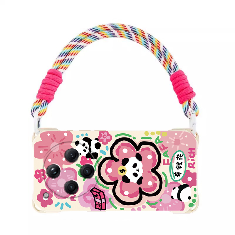 适用OPPOFINDX8/7可爱熊猫防摔壳