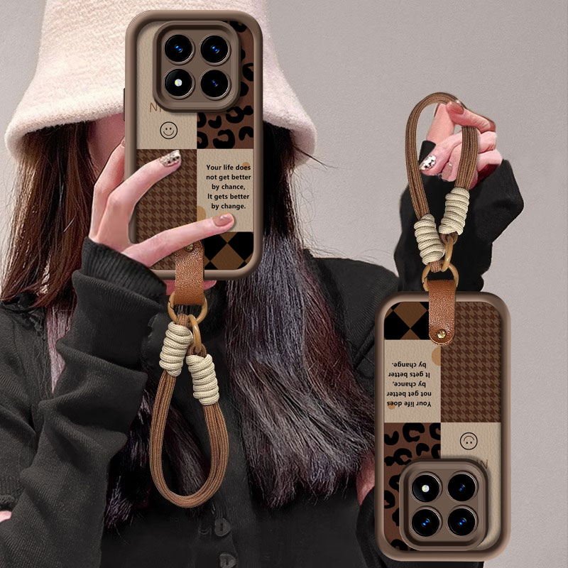 适用红米note14/13/12豹纹防摔壳