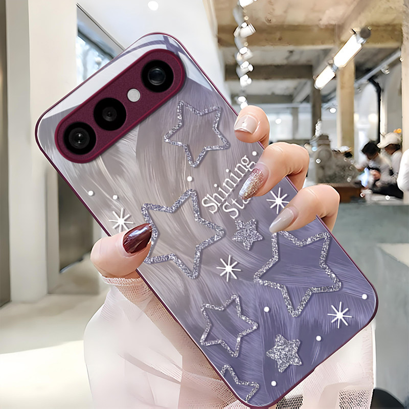 适用VIVOS50星星渐变防摔玻璃壳