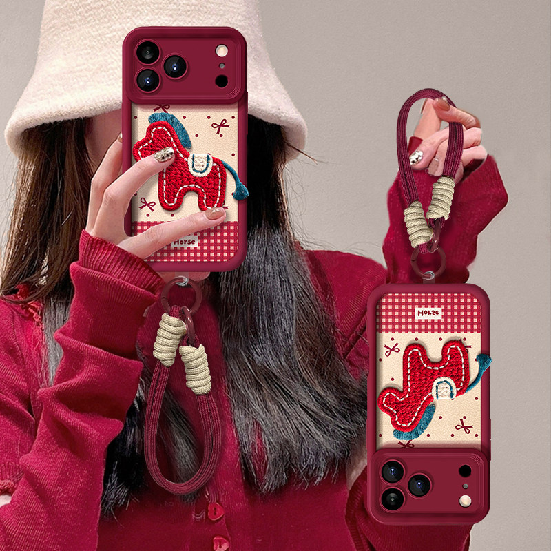 贴件小马适用苹果17Promax手机壳女iphone16新款高级15全包14plus硅胶13好看12液态11新年可爱xs卡通保护套马,3C数码配件,手机保护套/壳,淘宝优惠券,粉丝福利购,淘宝优惠卷