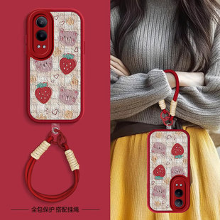 适用OPPOK12X手机壳11新款K10Pro高级感活力版油画K9S草莓熊全包防摔K7X硅胶K5小众创意K3夏天K1可爱保护套