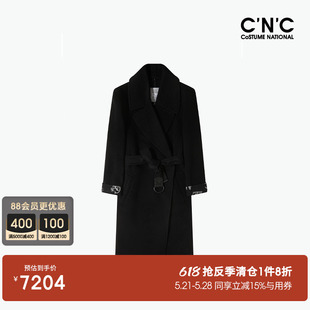 CNC女士外套2023年秋冬新款 羊毛毛呢长款 简约修身 时尚 大衣女