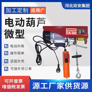 微型电动葫芦家用室内小吊机220V小型提升机PA1000钢丝绳起重葫芦