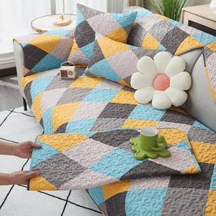 通用布艺防滑现代纯棉沙发巾全包套罩 2025北欧简约全棉沙发垫四季