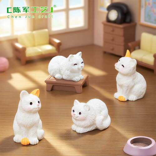 微景观贴贴小猫咪公仔diy小摆件