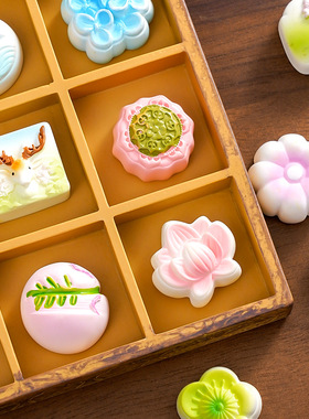 糕点茶点中秋月饼玉兔DIY小摆件