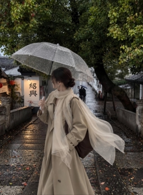 超有氛围感~高级感丝巾轻薄女新款桑蚕丝海马毛领巾披肩围巾纱巾