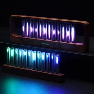 LED拾音灯频谱节奏气氛灯RGB拟辉光管音乐桌搭电竞桌面摆件声控灯