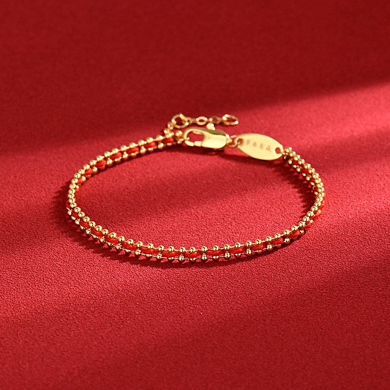 2025新款法国红绳S925纯银镀真金不掉色编织手链女本命年红绳手绳,饰品/流行首饰/时尚饰品新,手链,淘宝优惠券,粉丝福利购,淘宝优惠卷