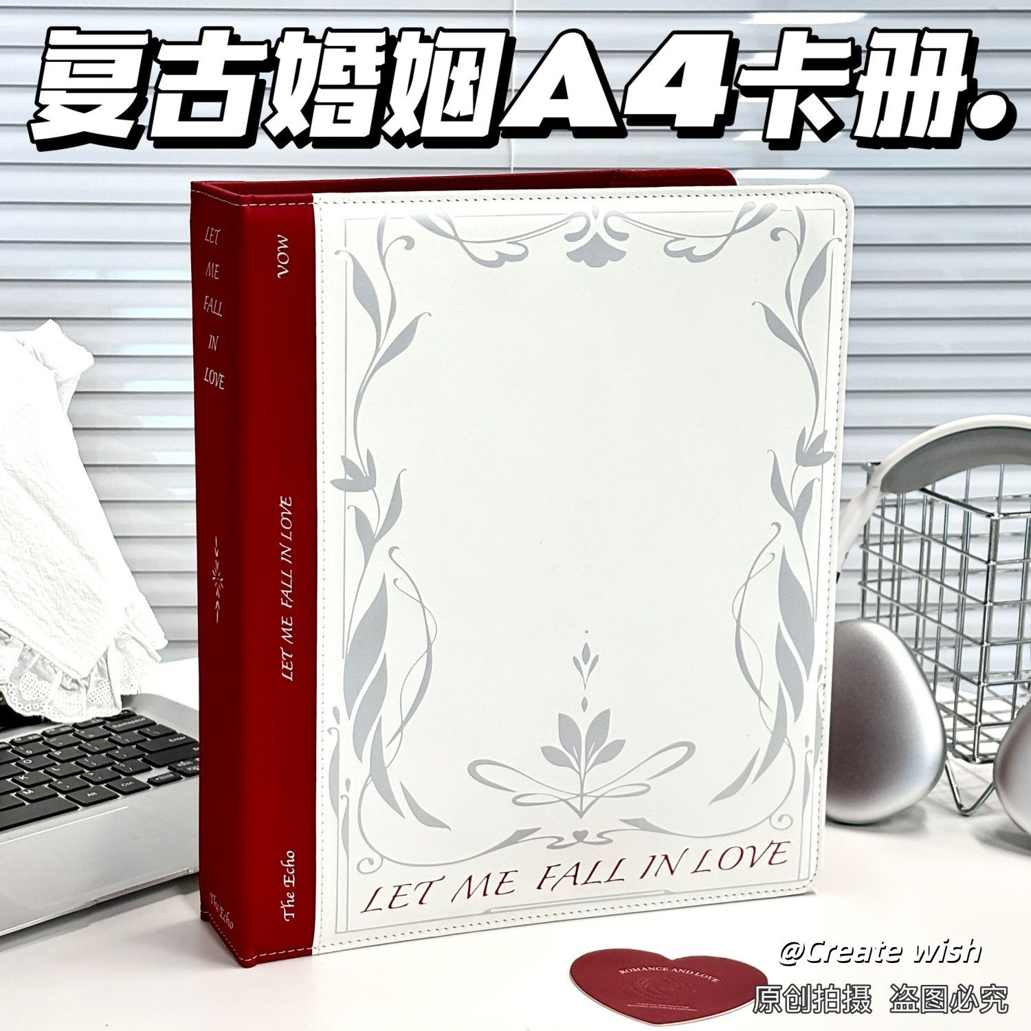 复古皮质A4拍立得小卡收纳册