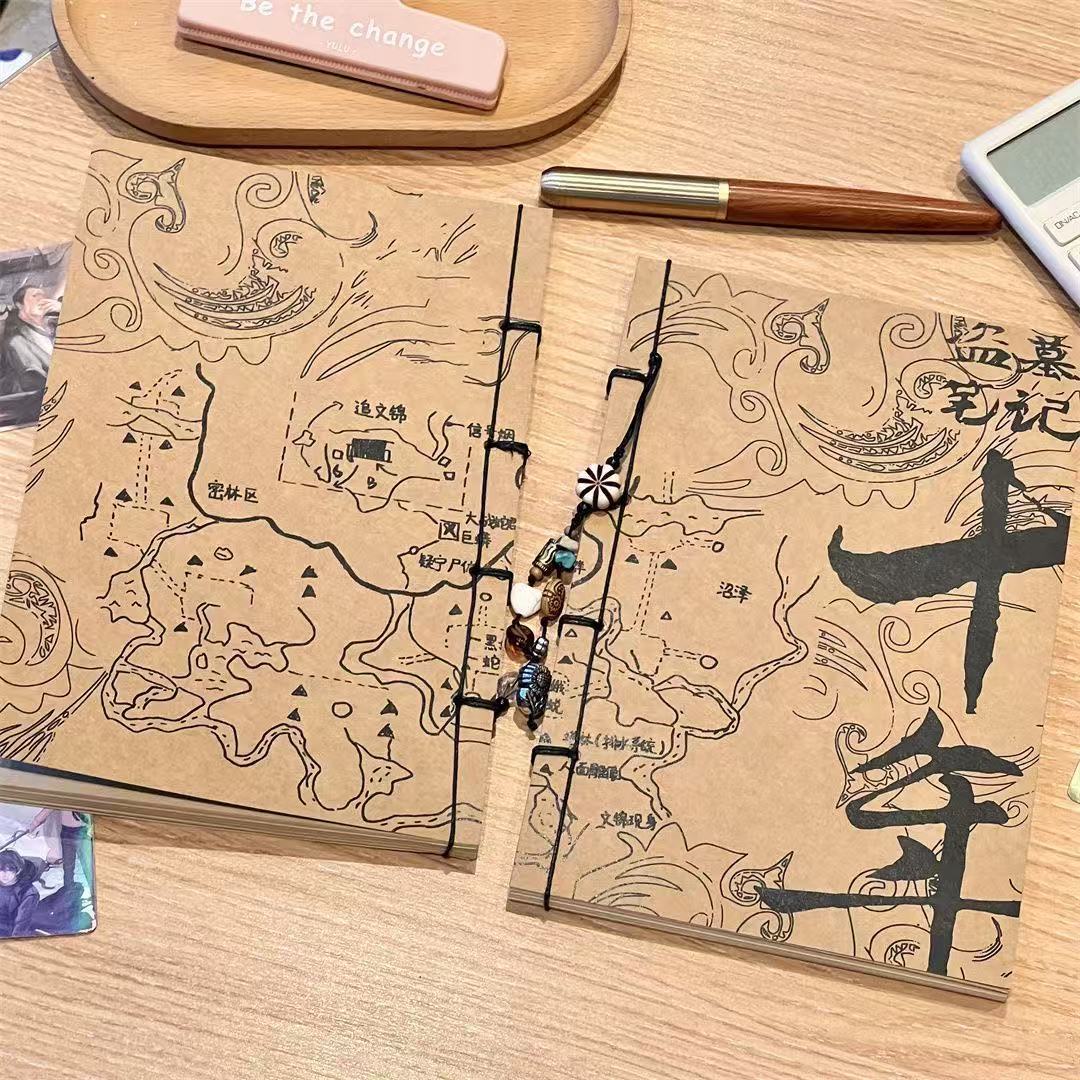 盗墓笔记周边笔记本牛皮纸手账本吴邪张起灵十年之约横线日记本