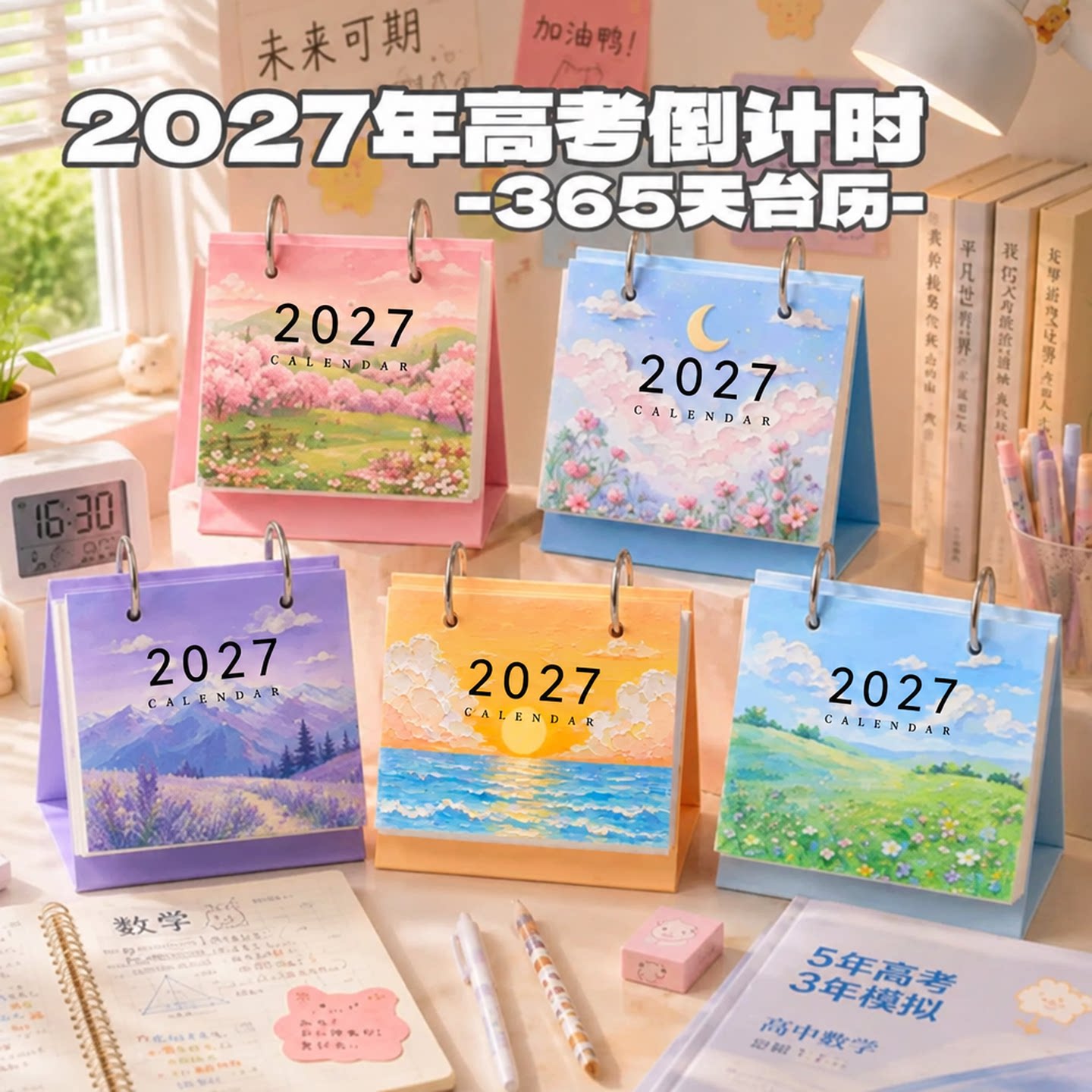 2027高考倒计时创意桌面台历