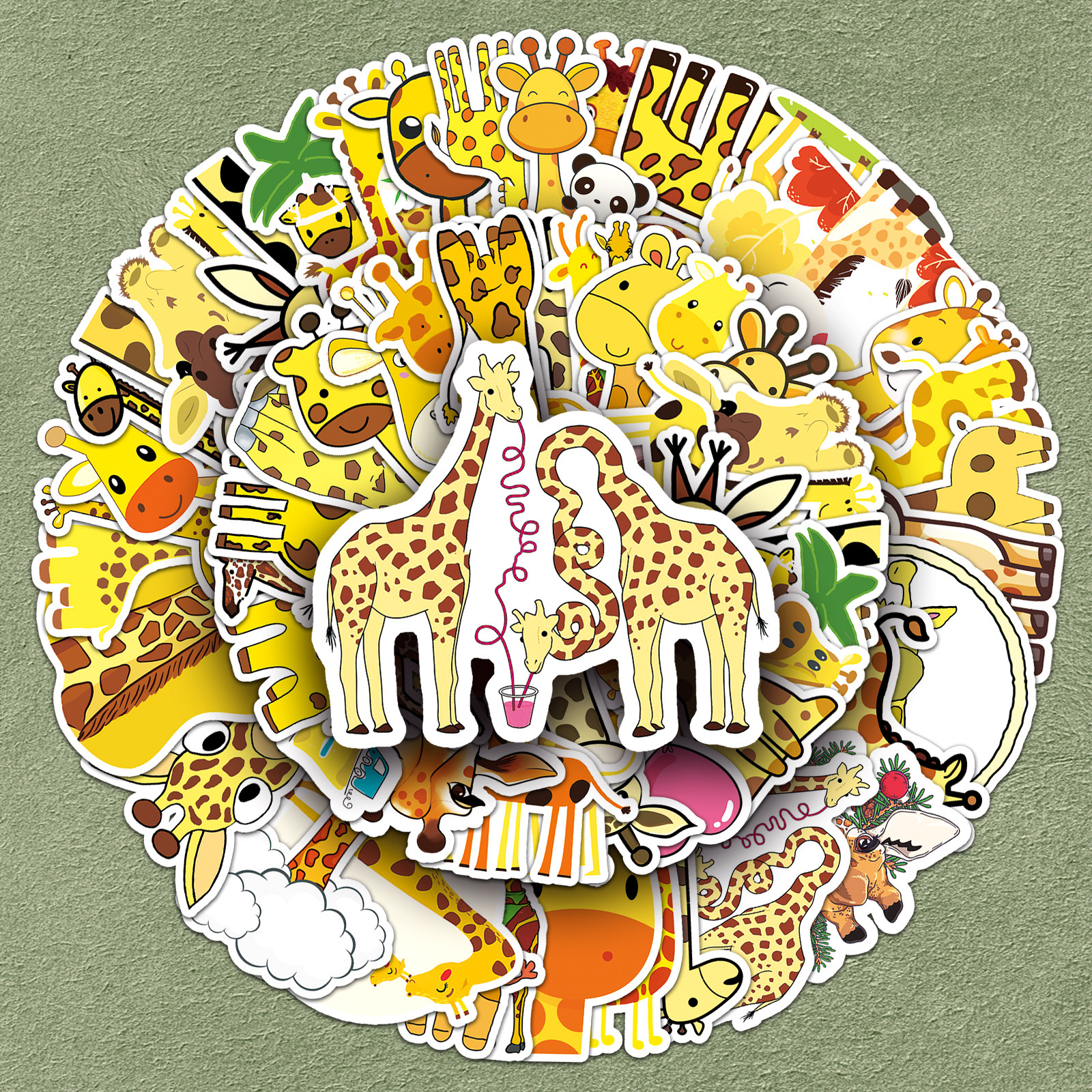 摩托车行李箱滑板装饰卡通可爱动物涂鸦动物园个性q版创意防水diy贴画