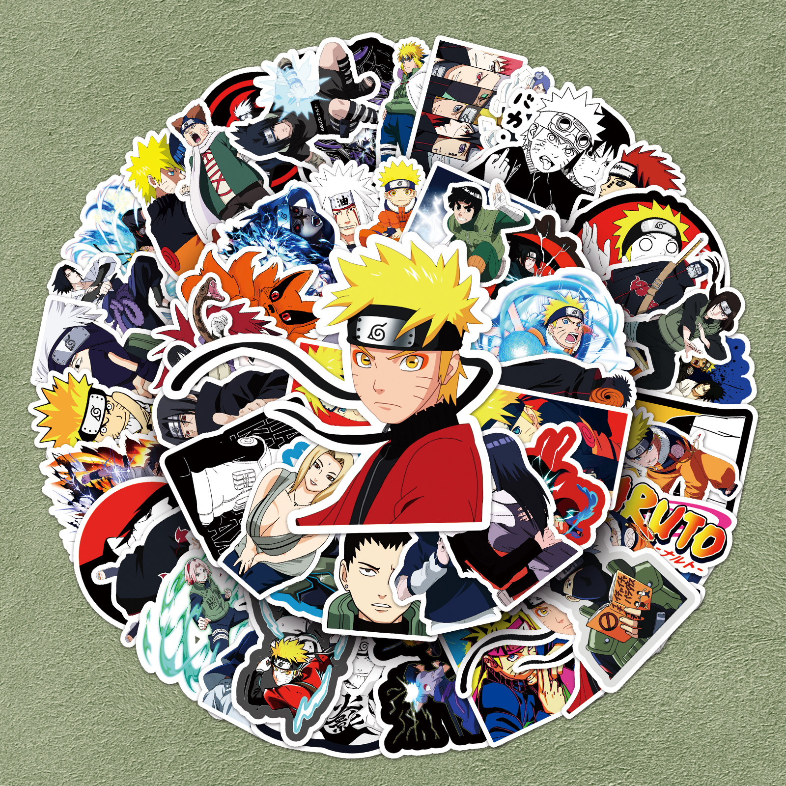 108张火影忍者贴纸自行车笔记本旅行箱手机壳滑板装饰热血日漫卡通