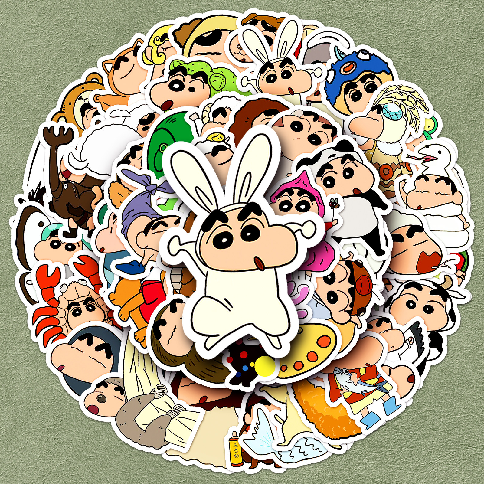 100张蜡笔小新换装动漫周边贴纸