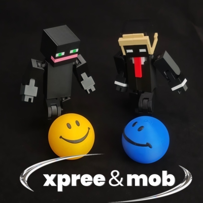 【verity】我的世界mob双标男xqreeFalsit游戏周边摆件关节可动人
