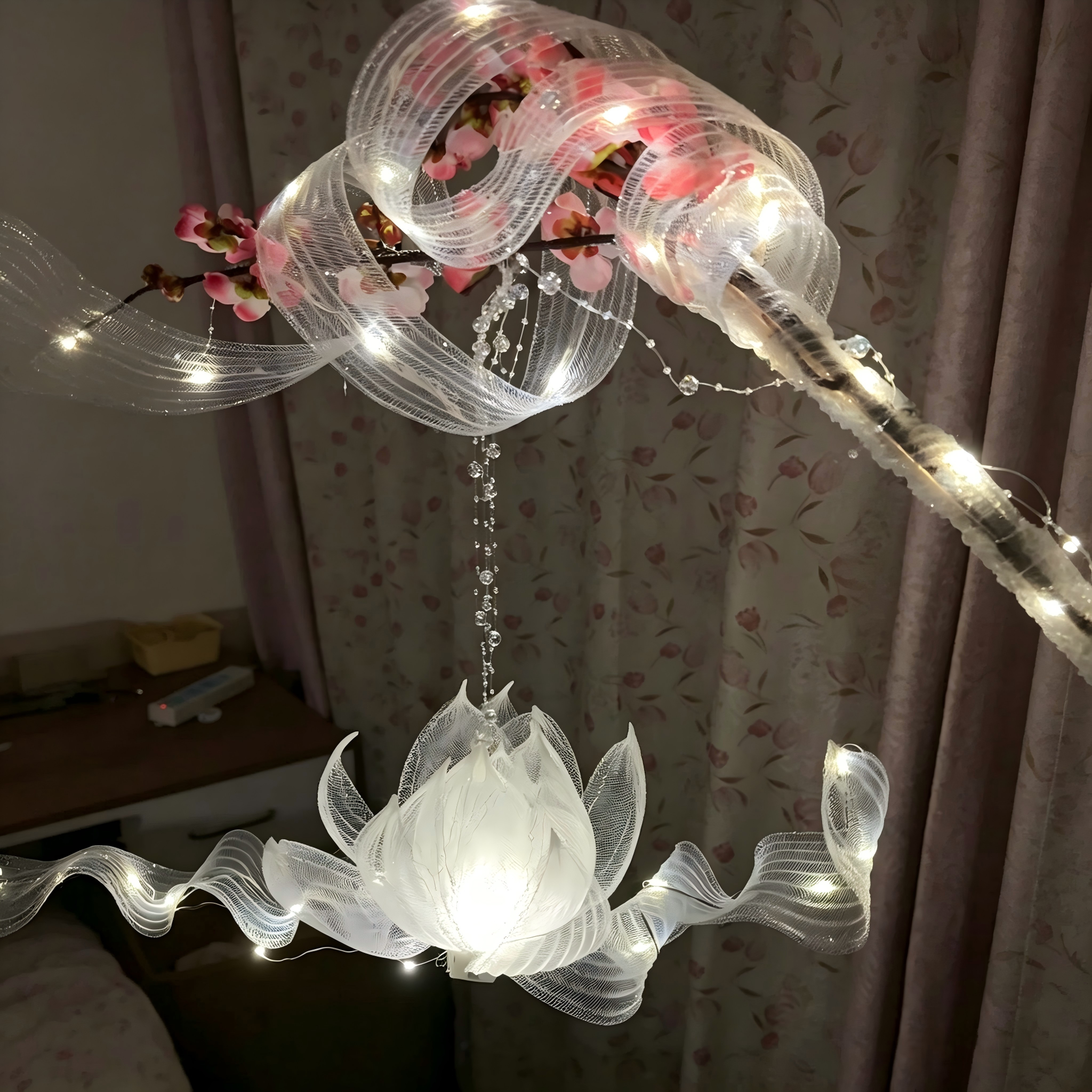 悬浮莲花灯手工diy材料儿童手提图片