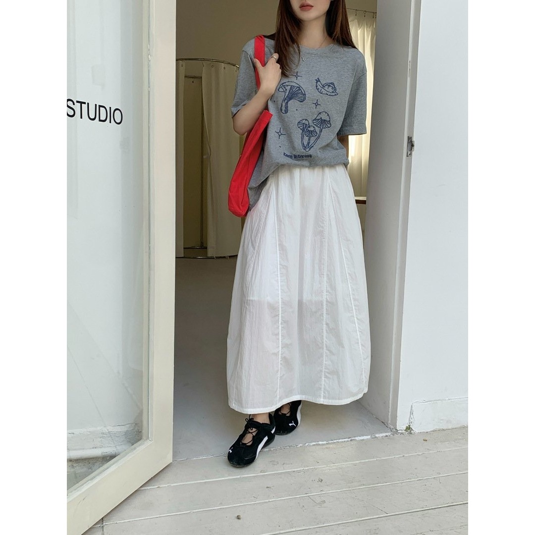 GAGD 花苞感多片拼接遮胯A字半裙 韩系减龄松紧腰宽松显瘦白裙子,孕妇装/孕产妇用品/营养,半身裙,淘宝优惠券,粉丝福利购,淘宝优惠卷