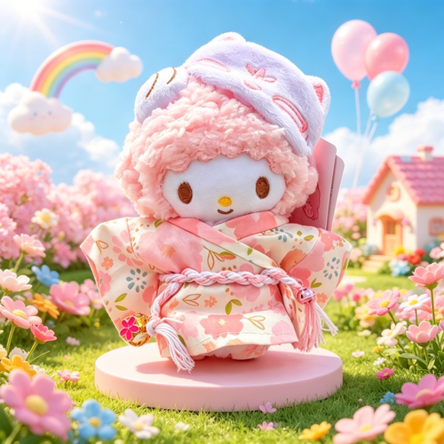 正版三丽鸥和服小羊萌包挂件