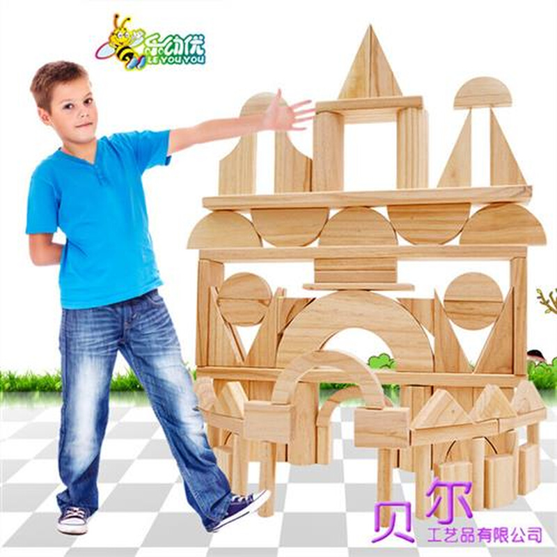 供应木制儿童超大号原木大积木幼儿园构建区堆塔城堡益智玩具