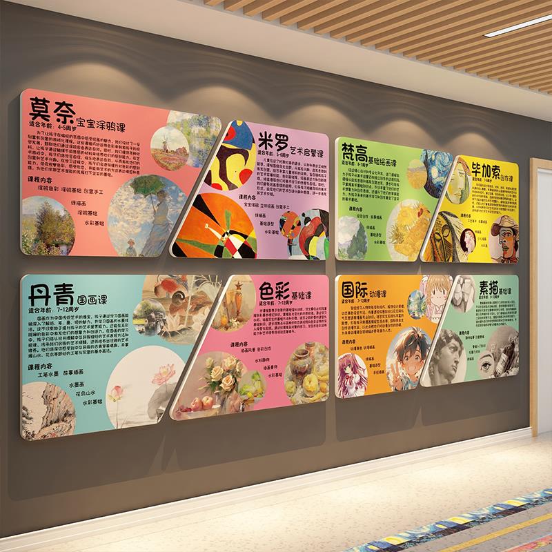 美术教室画展布置墙面装饰环创文化幼儿园主题成品走廊区培训机构
