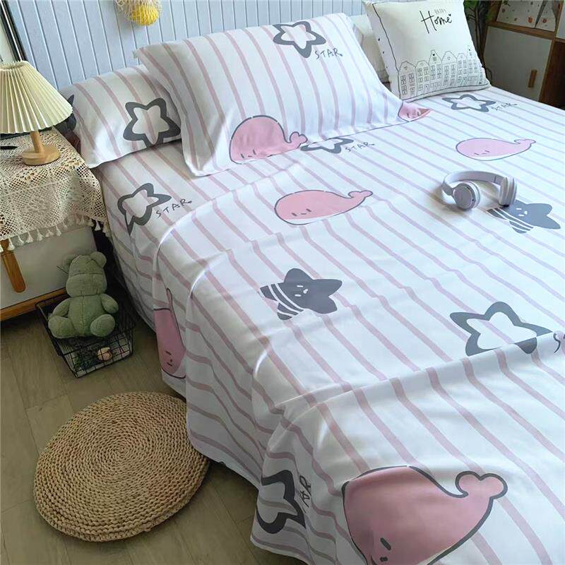 100%加厚斜纹竹纤维床单夏季凉感空调软凉席2025新款小鲸鱼大睡单