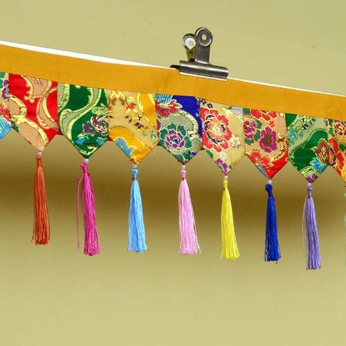 藏族特色工艺居家佛堂装饰五彩尖角围幔藏式帷幔装饰墙围桌围普玛