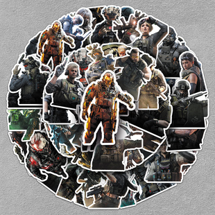 100张三角洲行动贴纸卡通帅气酷炫射击游戏周边电脑咕卡平板贴纸