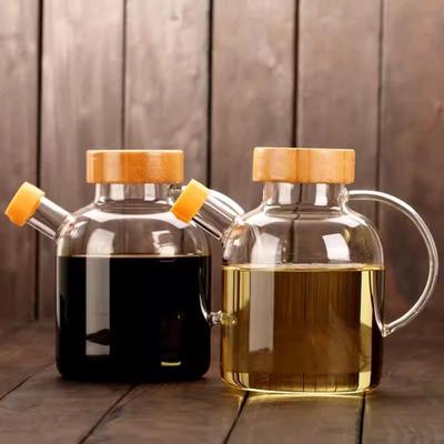 厨房用玻璃油壶 酱油醋瓶 透明玻璃防侧漏蜂蜜瓶 家用玻璃油料壶