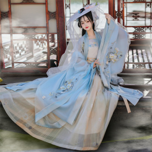 宋制汉服女2024新款夏季改良大袖衫成人日常套装国风仙气古装