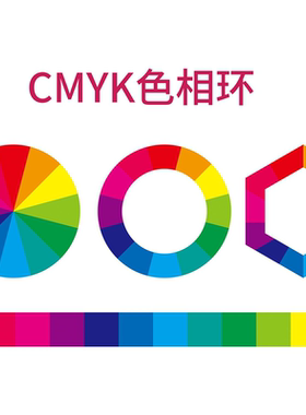PCCS色调图6色12色相环示意图解墙贴画写真喷绘海报印制24色相环