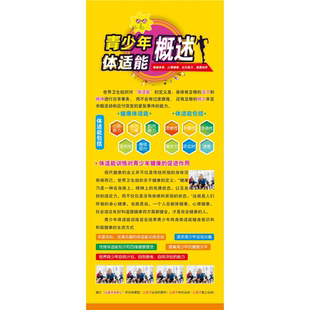 青少年体适能概述海报展板少儿体适能青少年体适能开课啦墙贴KT板