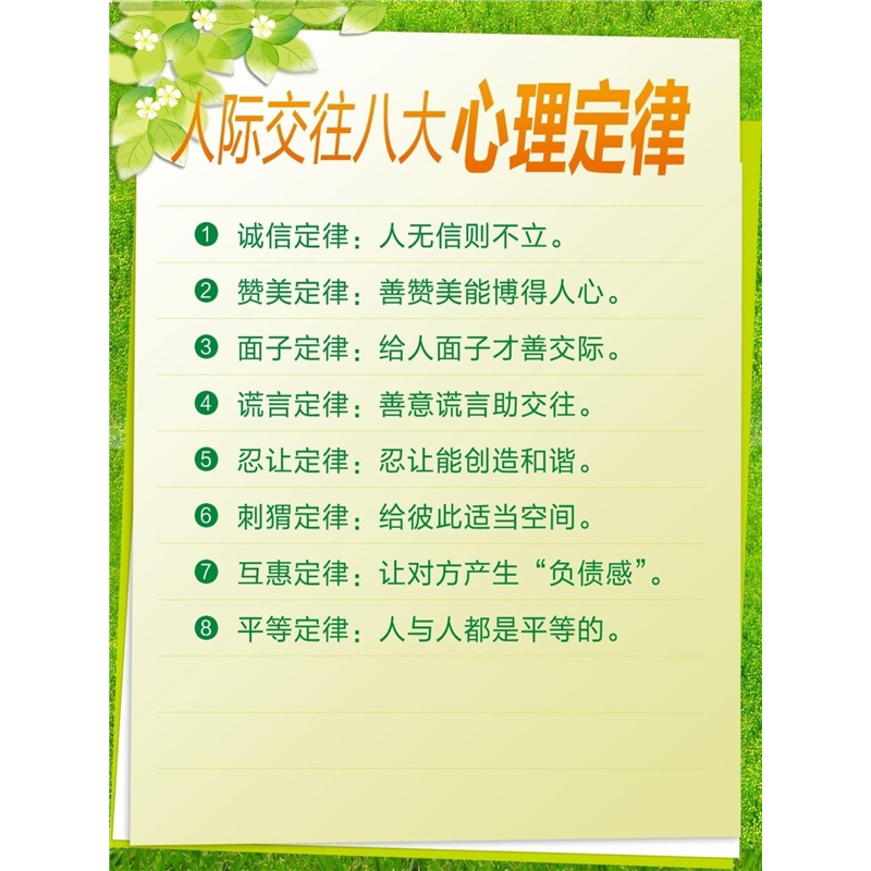 人际交往八大心理定律海报展板墙贴纸KT板,个性定制/设计服务/DIY,写真/海报印制,淘宝优惠券,粉丝福利购,淘宝优惠卷