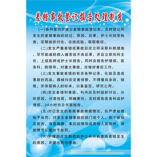 海报印制展板素材制作差错事故登记报告处理制度墙贴墙纸装饰画
