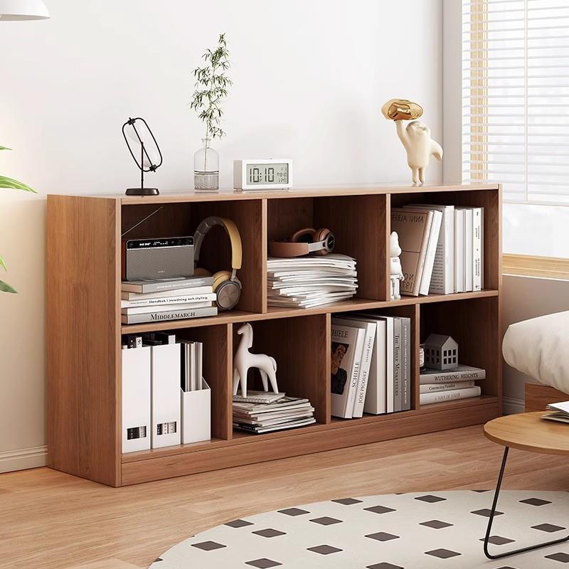 简易书架落地置物架客厅组合柜储物柜卧室置物柜矮柜书柜家用柜子