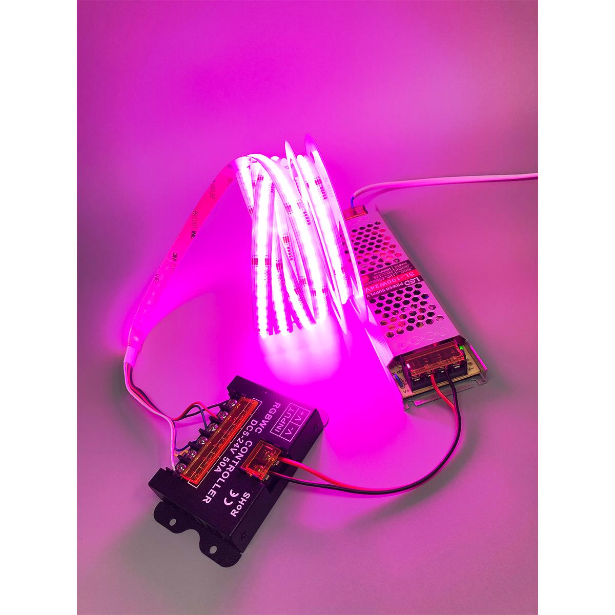 低压彩色COB灯条RGB柔性灯带游乐场KTV变色背景商场装修led线光源