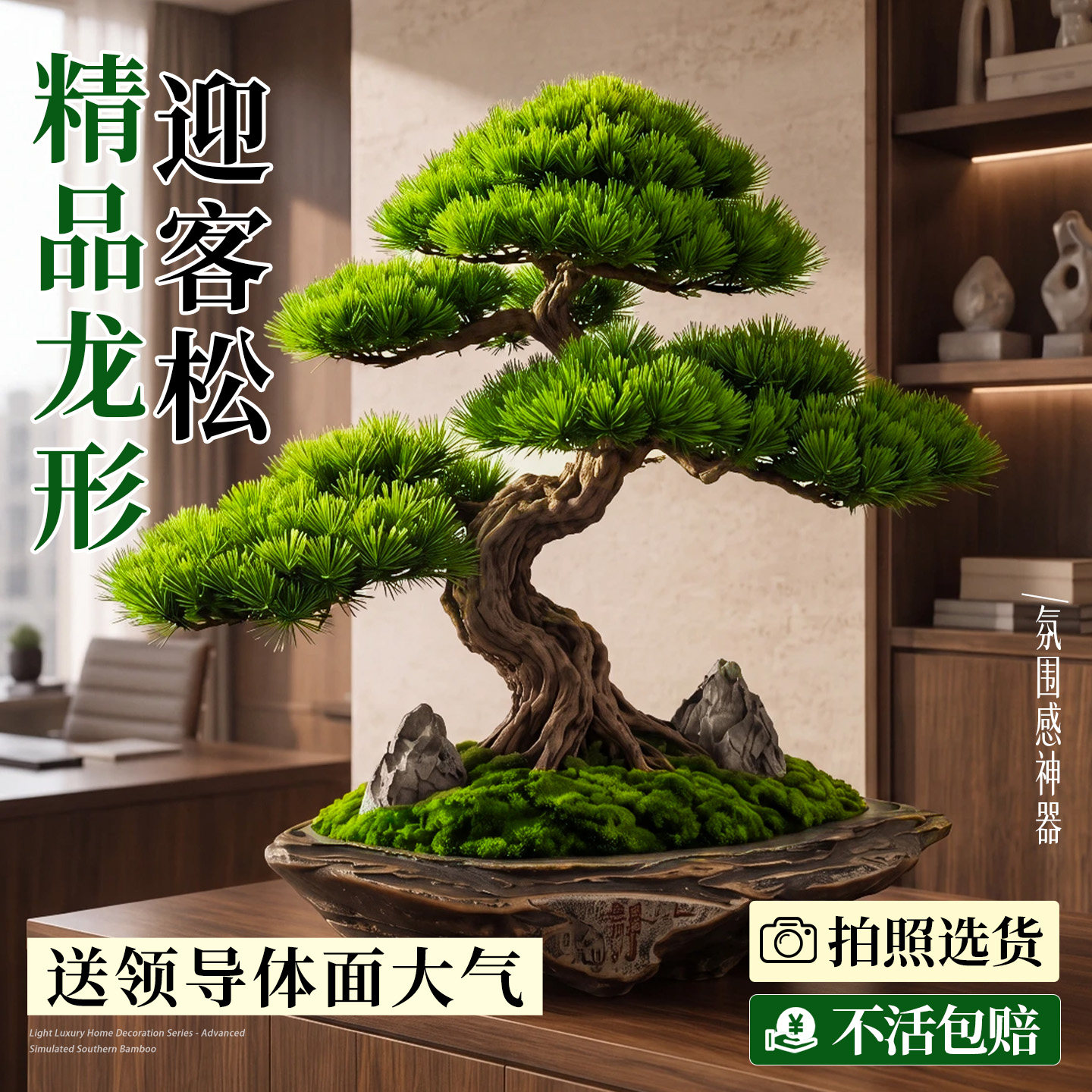 正宗罗汉松迎客松老桩盆景图片