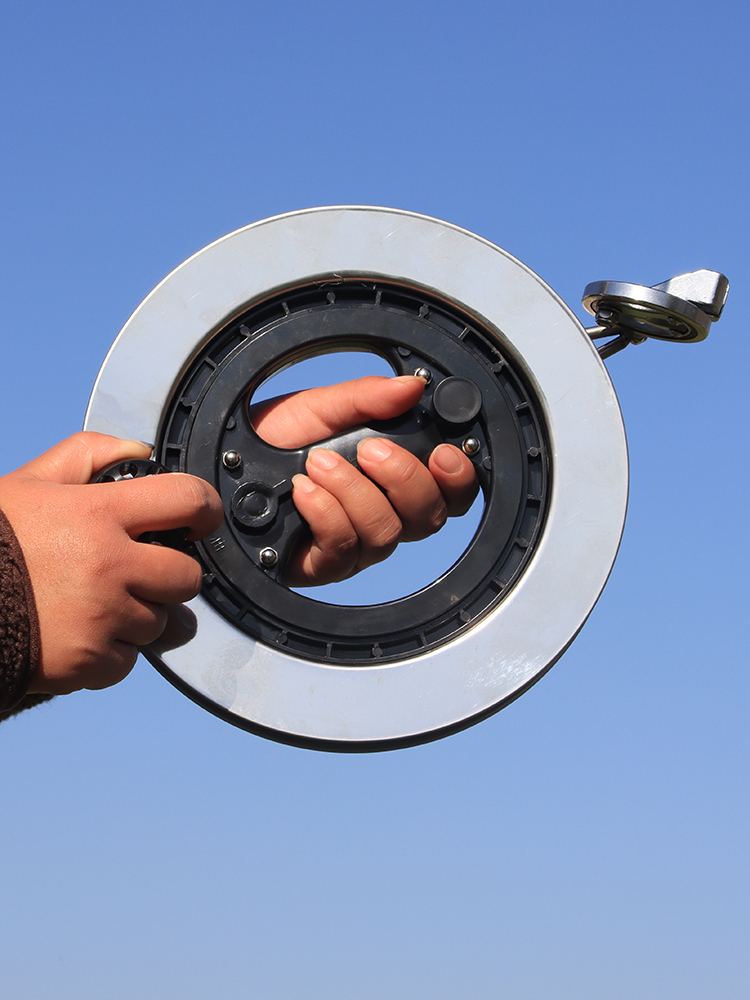 Victory Kite Roulette Steel Plate Wheel Stainless Steel Hand-Handed Wheel Large Bearing Brake Anti-Reversing Pullwheel Kite Spool
