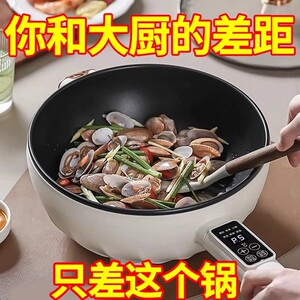 德国电炒锅一体炒菜多功能电煮锅全能家用大功率煎炒蒸煮电热火锅