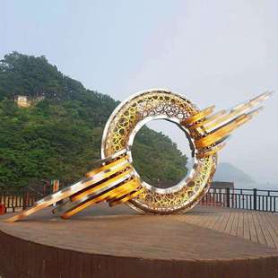 厂家供应大型不锈钢景观雕塑公园绿地小区售楼部不锈钢雕塑摆件