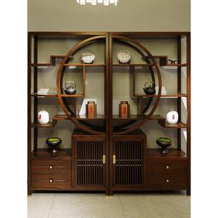 乌金木博古架新中式全实木多宝阁书柜书架置物架储物柜子